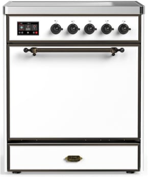 Ilve Majestic III Collection UMIB30QNR3WHB - 30 Inch Induction Range with 4 Induction Elements