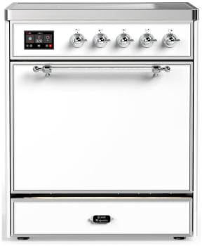Ilve Majestic III Collection UMIB30QNR3WHC - 30 Inch Induction Range with 4 Induction Elements