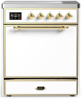 Ilve Majestic III Collection UMIB30QNR3WHG - 30 Inch Induction Range with 4 Induction Elements