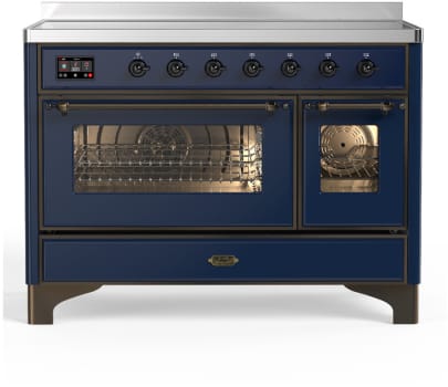 Ilve Majestic III Collection UMIB48NR3MBB - 48 Inch Induction Range with 6 Cooking Elements