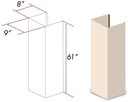ZLINE KBUFE - 61 in. Wooden Chimney Extension