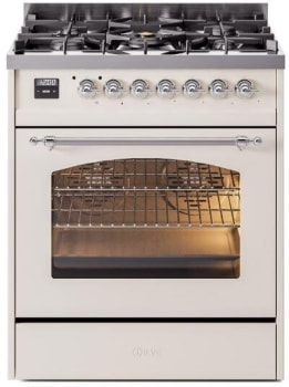 Ilve Nostalgie II Collection UP30NMPAWC - 30 Inch Freestanding Dual Fuel Range in Front View
