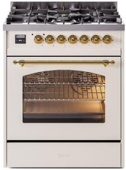 Ilve Nostalgie II Collection UP30NMPAWG - 30 Inch Freestanding Dual Fuel Range in Front View