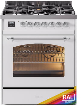 Ilve Nostalgie II Collection UP30NMPRAC - 30 Inch Freestanding Dual Fuel Range in Front View