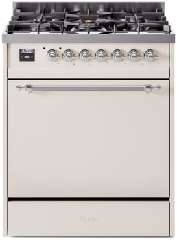Ilve Nostalgie II Collection UP30QNMPAWCLP - 30 Inch Freestanding Dual Fuel Range in Front View