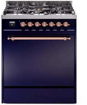 Ilve Nostalgie II Collection UP30QNMPMBP - 30 Inch Freestanding Dual Fuel Range in Front View