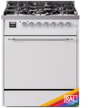 Ilve Nostalgie II Collection UP30QNMPRAC - 30 Inch Freestanding Dual Fuel Range in Front View