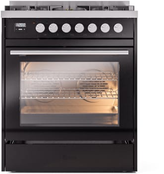 Ilve Professional Plus II UP30WMPBKLP - 30 Inch Freestanding Dual Fuel Range