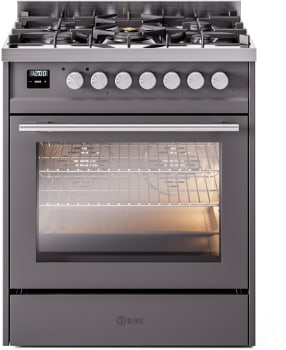 Ilve Professional Plus II UP30WMPMG - 30 Inch Freestanding Dual Fuel Range
