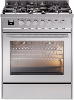 Ilve Professional Plus II UP30WMPSSLP - 30 Inch Freestanding Dual Fuel Range