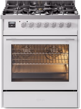 Ilve Professional Plus II UP30WMPWH - 30 Inch Freestanding Dual Fuel Range