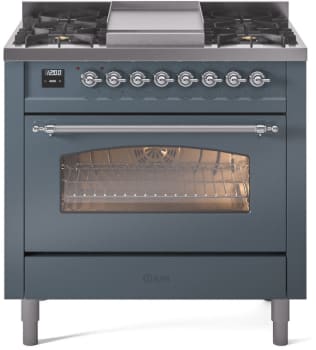 Ilve Nostalgie II Collection UP36FNMPBGCLP - 36 Inch Freestanding Dual Fuel Range
