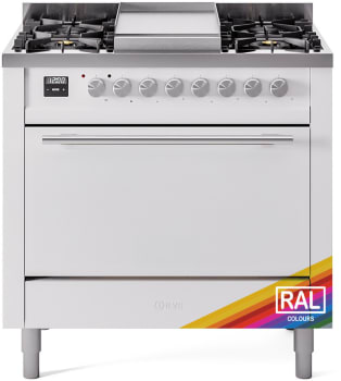 Ilve Professional Plus II UP36FQMPRA - 36 Inch Freestanding Dual Fuel Range in Front View