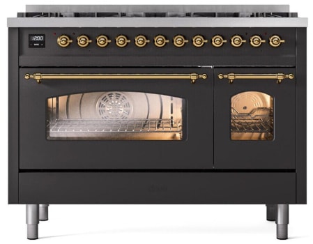 Ilve Nostalgie II Collection UP488NMPMGG - 48 Inch Freestanding Dual Fuel Range