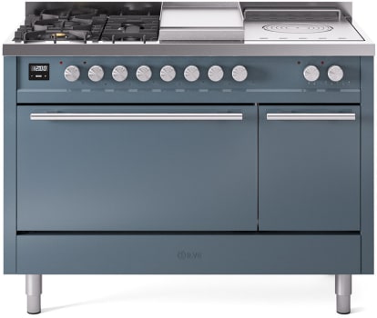 Ilve Professional Plus II UP48FSQMPBG - 48 Inch Freestanding Dual Fuel Range in Front View