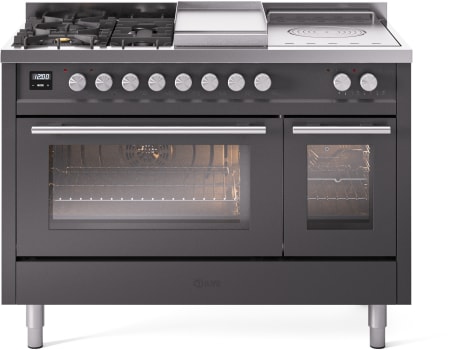 Ilve Professional Plus II UP48FSWMPMG - 48 Inch Freestanding Dual Fuel Range