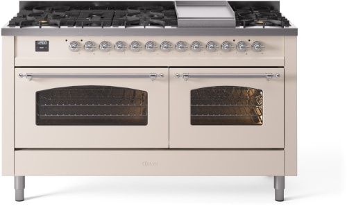 Ilve Nostalgie II Collection UP60FNMPAWCLP - 60 Inch Freestanding Dual Fuel Range
