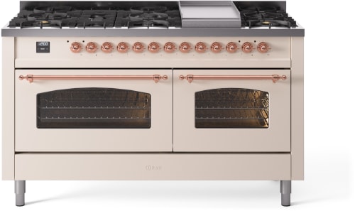 Ilve Nostalgie II Collection UP60FNMPAWPLP - 60 Inch Freestanding Dual Fuel Range