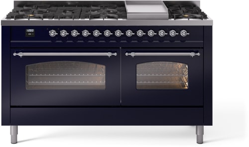 Ilve Nostalgie II Collection UP60FNMPMBCLP - 60 Inch Freestanding Dual Fuel Range