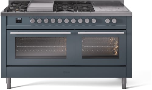 Ilve Professional Plus II UP60FSWMPBG - 60 Inch Freestanding Dual Fuel Range