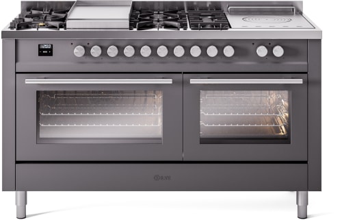 Ilve Professional Plus II UP60FSWMPMGLP - 60 Inch Freestanding Dual Fuel Range