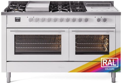 Ilve Professional Plus II UP60FSWMPRALP - 60 Inch Freestanding Dual Fuel Range