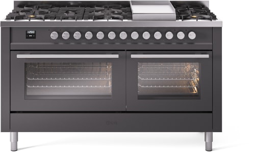 Ilve Professional Plus II UP60FWMPMGLP - 60 Inch Freestanding Dual Fuel Range