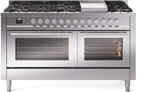 Ilve Professional Plus II UP60FWMPSSLP - 60 Inch Freestanding Dual Fuel Range