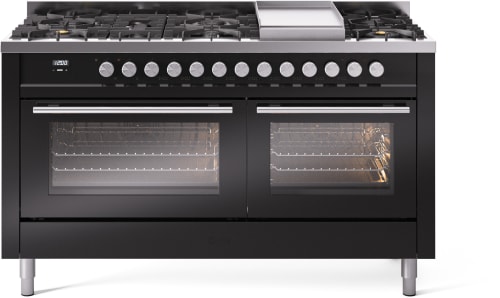 Ilve Professional Plus II UP60FWMPBK - 60 Inch Freestanding Dual Fuel Range