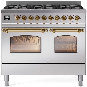 Ilve Nostalgie II Collection UPD406NMPSSGLP - 40 Inch Dual Fuel Range