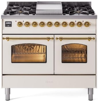 Ilve Nostalgie Collection UPD40FNMPAWG - 40 Inch Freestanding Dual Fuel Range in Front View