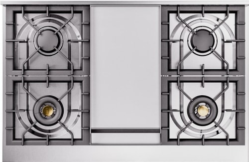 Ilve Nostalgie Collection UPD40FNMPBGCLP - 40 Inch Freestanding Dual Fuel Range in Cooktop View