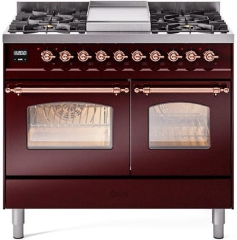 Ilve Nostalgie Collection UPD40FNMPBUP - 40 Inch Freestanding Dual Fuel Range in Front View