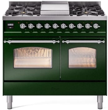 Ilve Nostalgie Collection UPD40FNMPEGC - 40 Inch Freestanding Dual Fuel Range in Front View