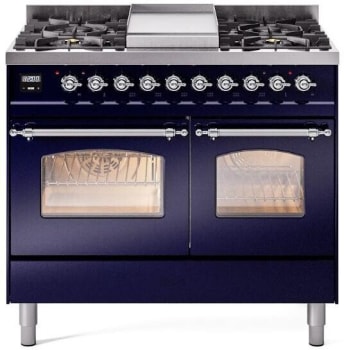 Ilve Nostalgie Collection UPD40FNMPMBCLP - 40 Inch Freestanding Dual Fuel Range in Front View