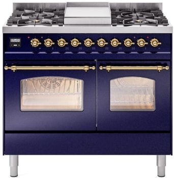 Ilve Nostalgie Collection UPD40FNMPMBG - 40 Inch Freestanding Dual Fuel Range in Front View
