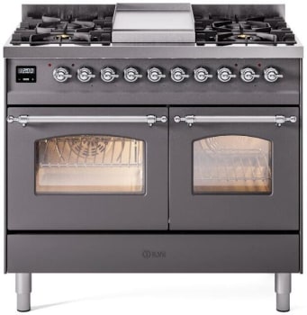 Ilve Nostalgie Collection UPD40FNMPMGC - 40 Inch Freestanding Dual Fuel Range in Front View