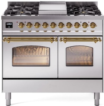 Ilve Nostalgie II Collection UPD40FNMPSSGLP - 40 Inch Freestanding Dual Fuel Range