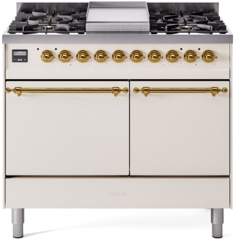 Ilve Nostalgie II Collection UPD40FQNMPAWG - 40 Inch Freestanding Dual Fuel Range in Front View