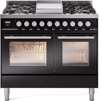 Ilve Professional Plus II UPD40FWMPBKLP - 40 Inch Freestanding Dual Fuel Range
