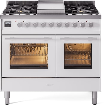 Ilve Professional Plus II UPD40FWMPWHLP - 40 Inch Freestanding Dual Fuel Range