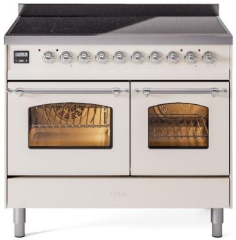 Ilve Nostalgie II Collection UPDI406NMPAWC - 40 Inch Freestanding Electric Induction Range in Front View