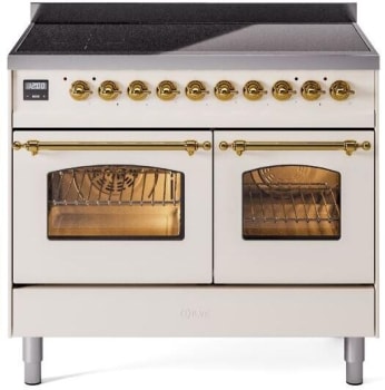 Ilve Nostalgie II Collection UPDI406NMPAWG - 40 Inch Freestanding Electric Induction Range in Front View