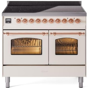 Ilve Nostalgie II Collection UPDI406NMPAWP - 40 Inch Freestanding Electric Induction Range in Front View