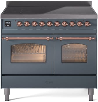 Ilve Nostalgie II Collection UPDI406NMPBGP - 40 Inch Freestanding Induction Range in Front View
