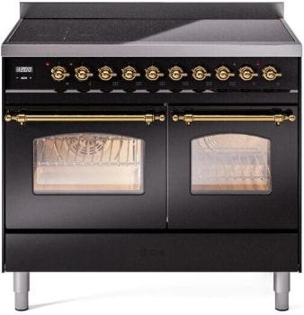 Ilve Nostalgie II Collection UPDI406NMPBKG - 40 Inch Freestanding Electric Induction Range in Front View