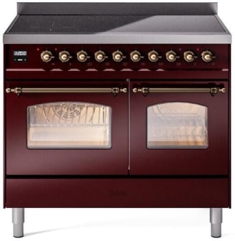 Ilve Nostalgie II Collection UPDI406NMPBUB - 40 Inch Freestanding Electric Induction Range in Front View