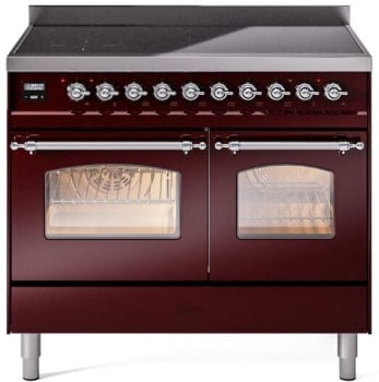 Ilve Nostalgie II Collection UPDI406NMPBUC - 40 Inch Freestanding Electric Induction Range in Front View