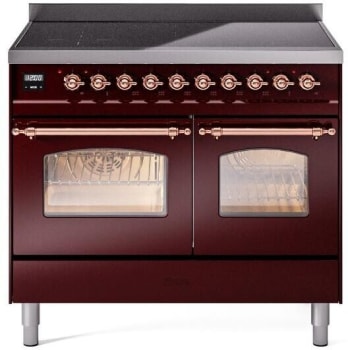 Ilve Nostalgie II Collection UPDI406NMPBUP - 40 Inch Freestanding Electric Induction Range in Front View