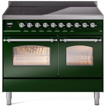 Ilve Nostalgie II Collection UPDI406NMPEGC - 40 Inch Freestanding Electric Induction Range in Front View